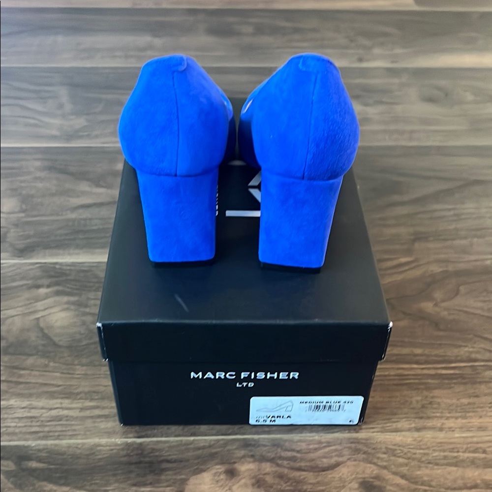 Marc Fisher Blue Stiletto Heels - Picture 3 of 4